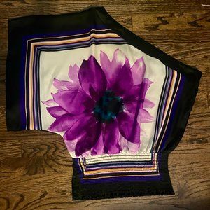 Vibrant Kimono-Inspired Top! Off the Shoulder + Ruched Waist